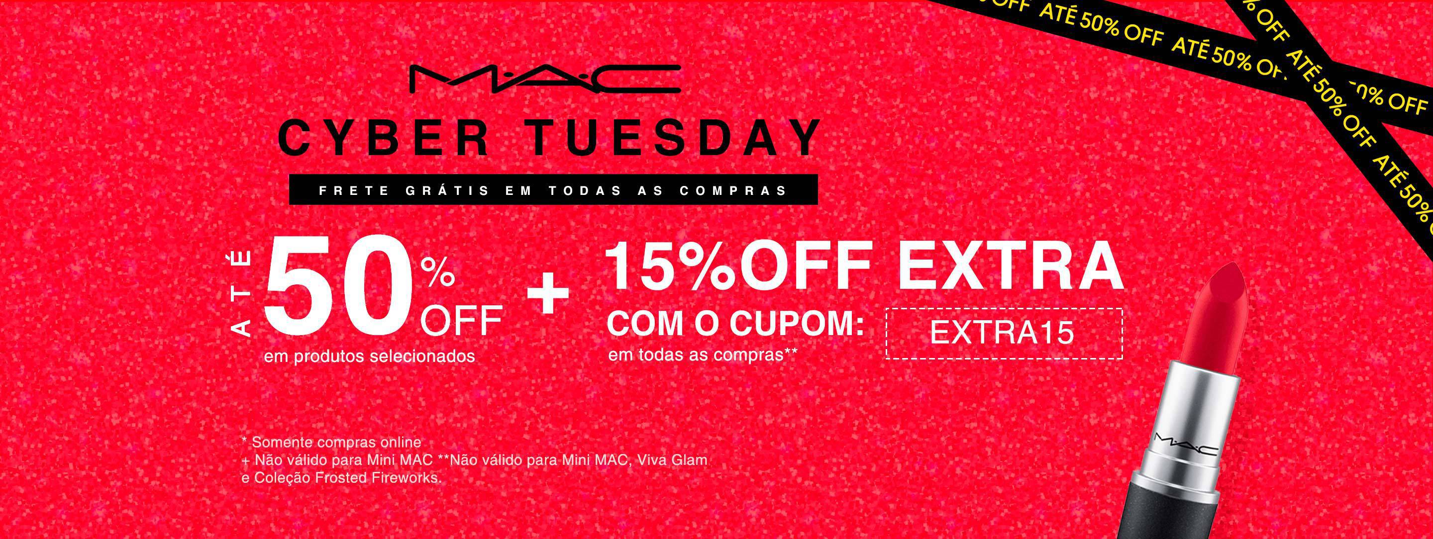 Beauty Friday. Até 50% off em produtos selecionados mais 15% off extra com o cupom extra15 em todas as compras